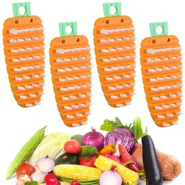 4PCS Vegetable Brushes - Potato Scrubber, Carrot Shape Fruit Brush | Kitchen Scrubber for Carrots, Potatoes and Sink Cleaning