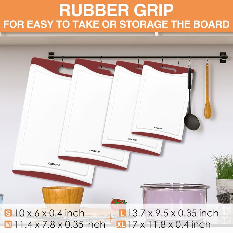 Extra Large Cutting Boards, Plastic Cutting Boards for Kitchen (Set