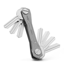KeyUntiy UnitOne Compact Pocket Key Holder for Keychain,Titanium minimalist Key Organizer for Up to 8 Keys
