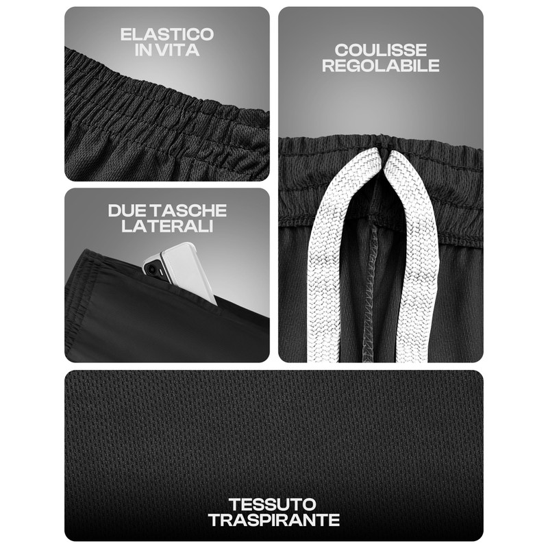 NY Threads Pantaloncini Sportivi da Uomo – Asciugatura Rapida, vestibilità