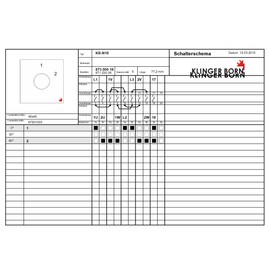 KlingerBorn KB-N16 | Dahlander Switch | High Performance Cam Switch | 16A, 5-Pin | 48 x 48 mm Aperture Black Design | Switching Angle 60° | Positions 1-0-2 | 400V/7.5kW | AC-3 | Made in Germany