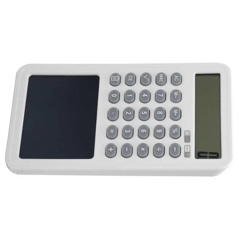 Calculator Writing Tablet White LCD 12‑Digit Display Portable Painting Handwriting