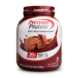 Premier Protein Premier Protein Protein Powder, 30g Protein, 1g Sugar, No Soy Ingredients, Gluten Free, Chocolate Milkshake, 29 Servings, 41.9oz