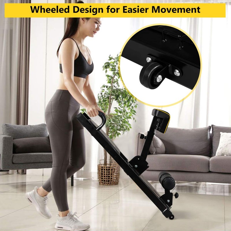 GYMAX Deep Sissy Squat Machine, 8 in 1 Multifunction Sissy