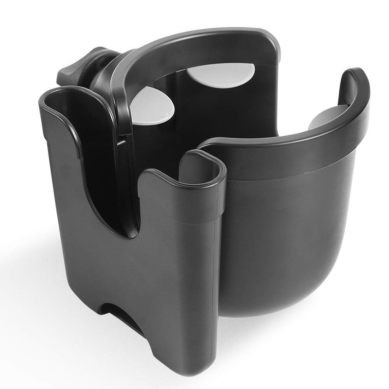 HoneTeek Stroller Cup Holder with Phone Holder, 2-in-1 Universal Cup