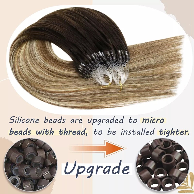 Ugeat Extensiones Cabello Humano #4/6/613 14in 50gr