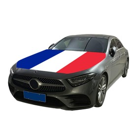 Faizaham 4x5 Ft France Country Nation Car Hood Cover Flag Super Elastic Washable UV Resistance Engine Cover Decoration Event Item