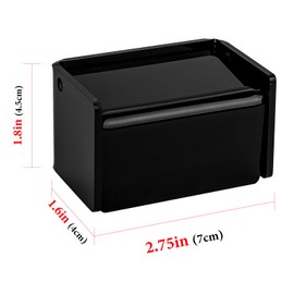 2 Pack Toothbrush Holder Wall Mounted with Cover for Bathroom, 2 Slots Toothbrush Storage Organizer for Shower, Self Adhesive Toothbrush Hanger Rack for Dorm, Cabinet (Black)