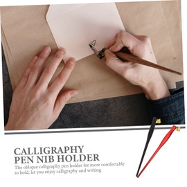 COHEALI 8pcs Decorative Calligraphy Pen Holder Oblique Calligraphy Pen Holder for Writing Drawing