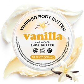 puresoak bath Vanilla Whipped Body Butter for Vanilla Scent Whipped Body Butter for Women, Body Butter for Dry Skin, Gentle Hydration with Long Lasting Moisture 3.4 floz