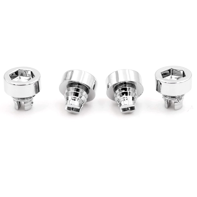 RTRHINOTUNING 100PCS Chrome Silver Wheel Rim Lip Rivets Nuts of