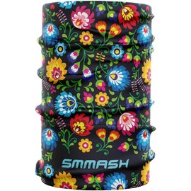 SMMASH Printed Multifunctional Scarf for Cycling Running Outdoor Training Mouth Guard Bandana Neck Warmer for Women Men Made in EU