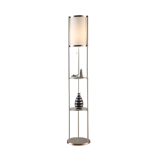 Artiva USA Exeter Durable Glass Display Shelf Floor Lamp