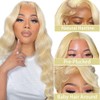 Weeybay 4x4 HD Transparent Lace Front Wigs #613 Blonde Body