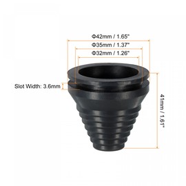 sourcing map Rubber Grommet Mount Hole 35 mm Conical for Wire Protection of Thick Plate, Pack of 12