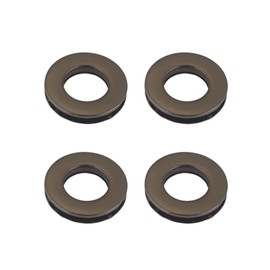 aoozleny 4pcs Zinc Alloy Hole Metal Screw Rings Eyelets Grommet Quality Round Polished, O-Rings Purse Loop Grommet Screw Buckle Easy Installation Pack of 4 (Black, 15.7 * 30mm)