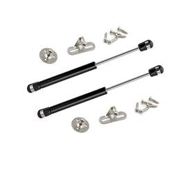 30N/7 lb 8 inch Long Gas Support Cabinet Hinge Safety Lift Support, Gas Shock, Soft Open and Lower Cover Support and BufferTelescopic Cabinet Door Rubber Head Gas Spring Support (2 Pack)