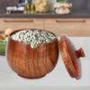 Sour Jujube Wood Condiment Jar Japanese Safe Dustproof Classic Flip