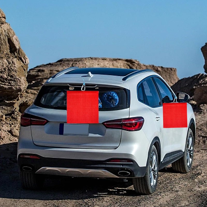 Kabcifea 6 Pieces 18 x 18 Inch Safety Flags with