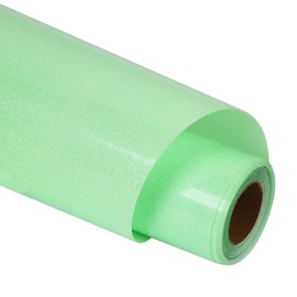 guangyintong Heat Transfer Vinyl Roll, Glow Glitter Light Green, 12'' x 5ft, HTV Tape for T-Shirts, All Cutter Machine Compatible, Waterproof, Easy to Cut & Weed