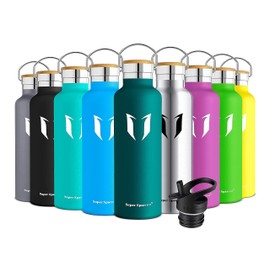 Super Sparrow Stainless Steel Water Bottle 620ml- Vacuum Insulated Metal Water Bottle - Standard Mouth Flask - BPA Free - Ideal Straw Water Bottle for Work, Gym, Travel, Sports