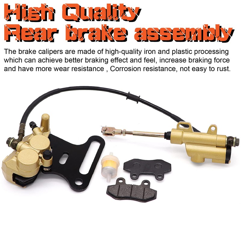 Rear Disc Hydraulic Brake Master Cylinder Caliper works with 70cc-150cc