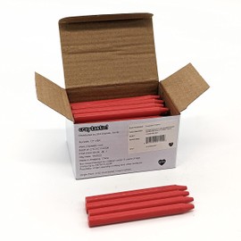 Bulk Unwrapped Crayons Box of 52 (RED) for Crafting, Parties, Kids - Paperless Crayons, No Paper Wrapper - Safety Tested Compliant with ASTM D-4236