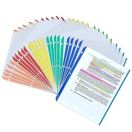 Sheet Protectors, Aipker Plastic Page Protectors for 3 Ring Binder, Heavy Duty 8.5 x 11 Paper Sheet Protector, Clear Binder Sleeves, Color Edge Document Protector for Office School (40 Pack)