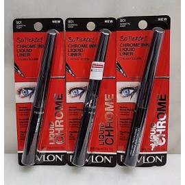 Revlon  3 -Revlon So Fierce! Chrome Ink Liquid Liner, #901 Gunmetal.