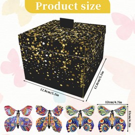 enxingo Schmetterlings Explosion Geschenkbox, Fliegende Schmetterlinge mit Box, Überraschung Geld Geschenkverpackung für Valentinstag, Weihnacht, Muttertag, Geburtstag, Hochzeit
