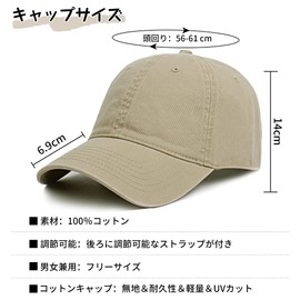 Men's Cap, Cotton Hat, Baseball Cap, Plain, Adjustable, UV Protection, For General Outdoor Use, Spring, Summer, Fall, Winter, Unisex, gray (dark gray)