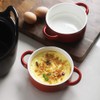 Sweejar Ceramic Soup Bowls with Double Handles, 20 Oz Stacked