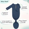 Baby Knotted Gown 3 Packs, Breathable Pajamas Going Home Outfit