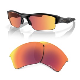 Oakley Original Flak Jacket XLJ OO9009 PRIZM Baseball Outfield Replacement Lenses For Men For Women + BUNDLE with Designer iWear Care Kit