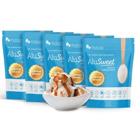 Alusweet Allulose Sweetener Zero Calorie - 60 oz - 1:1 Sugar Substitute, Keto-Friendly, Gluten-Free, Non-Glycemic, Plant-Based Sugar Substitute for Baking, Coffee, Cooking and Drinks