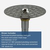 Commercial Stainless Steel Glass Rinser, 4.5" Grid, Chrome Plated Brass