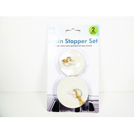 Kole Sink Drain Stoppers Kitchen Bathroom Tub Stops Rubber Stopper White Plug 2 Plugs