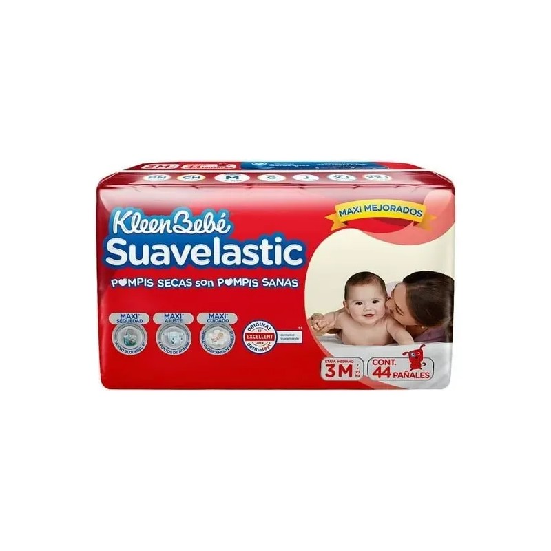 Kit 88 Pañales Kleenbebé Suavelastic Etapa 3 Unisex - 2