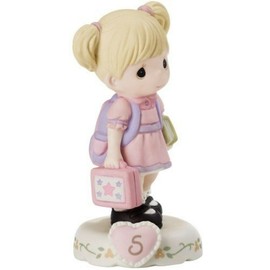Precious Moments Growing in Grace Girl Figurine Age 5 Birthday School 152011