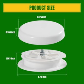 2 Pcs RV Roof Mushroom Vent with 2 Pcs Water Cover Guard Cap for Keystone Trailers Motor Homes Campers, White