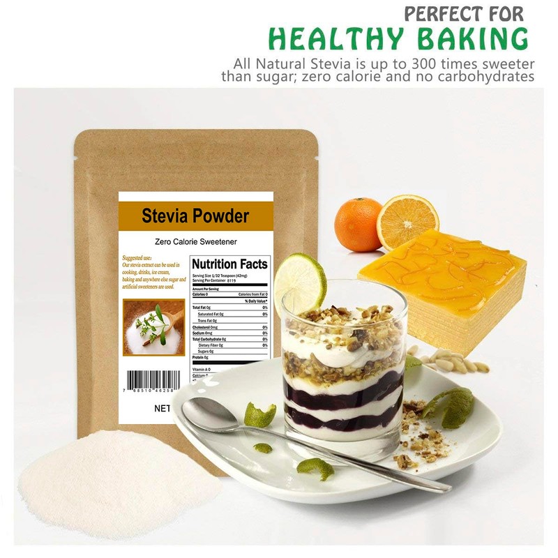 CCnature Stevia Powder Extract Natural Sweetener Zero Calorie Sugar Substitute12oz