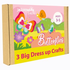 jackinthebox Butterflies Costume Craft kit for 3 to 5 Year olds | 3 Craft Projects | Great Gift for Girls Ages 3,4,5 Years