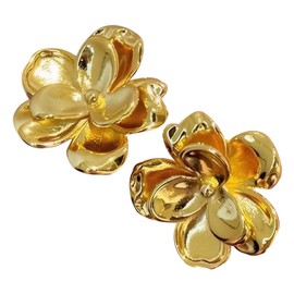 Flower Earrings Gold, Gold Earrings, Boho Statement Flower Earrings, Suitable for Girls and Women, Fashion, Personality, Wedding