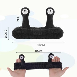 LOPHE Face Wash Headband, 3 Pcs Snail Spa Hair Bands, Soft Cute Coral Fleece Elastic Headband, Head Wraps for Face Wash Makeup, Beauty Skincare, Sport Shower, Creative Hair Accessories for Women