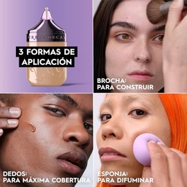 Urban Decay Face Bond  Base de Maquillaje Matte, Acabado Natural e Intransferible, Cobertura Media Construible, Resistente al Agua y al Sudor, con 3