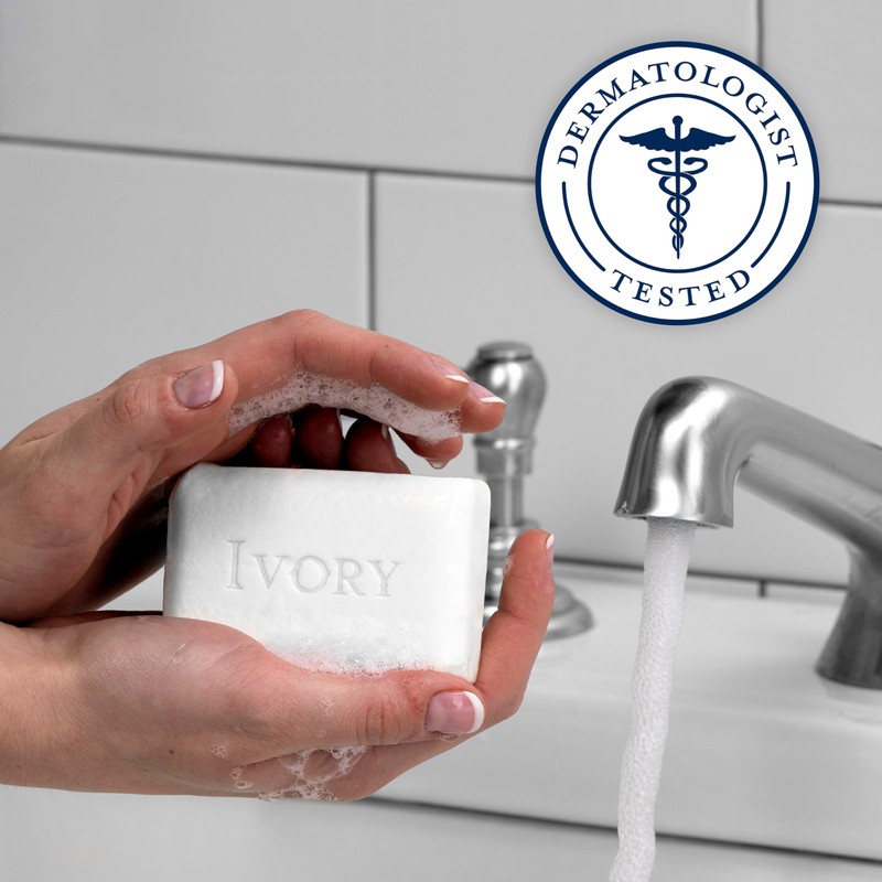 Ivory Gentle Bath Bar Soap, Designed for Whole Family, 99.44%