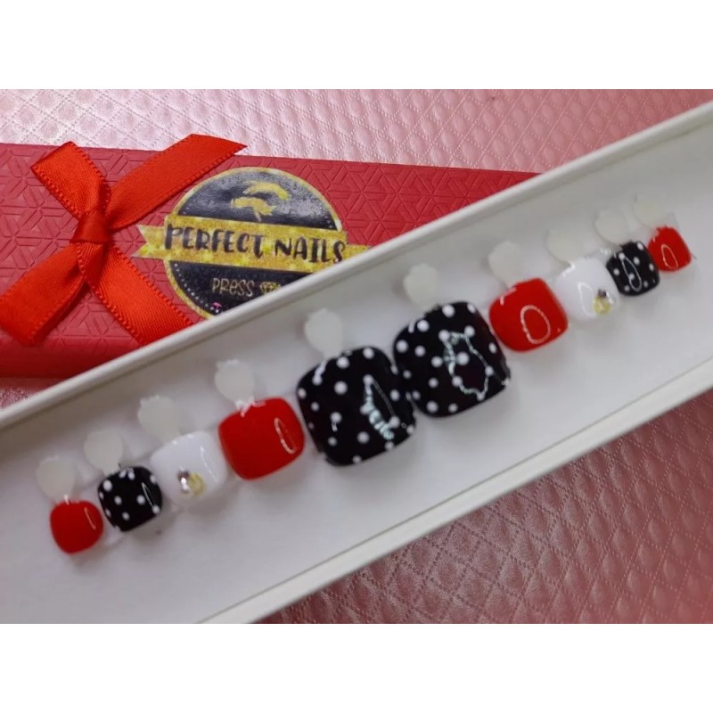 Perfect Nails Press On Uñas Para Pies Quita Y Pon