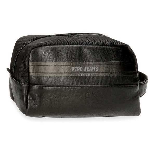Pepe Jeans Horley Adaptable Toiletry Bag, One Size, Black/White, One