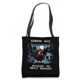 Error 403: Access to Nest Denied | Rooster Pixel Art Tote Bag