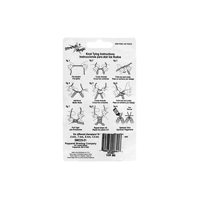 Stretch Magic Beading Cord - 0.8mm - Clear - 25m